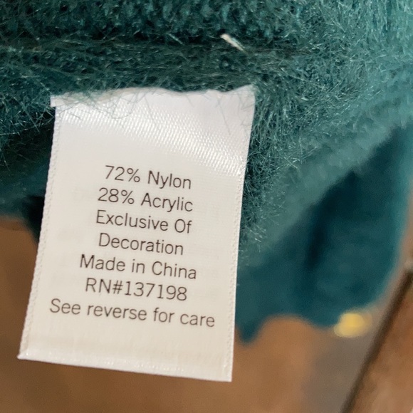 Nine West sequin chevron stripe soft green sweater XXL - Picture 10 of 15